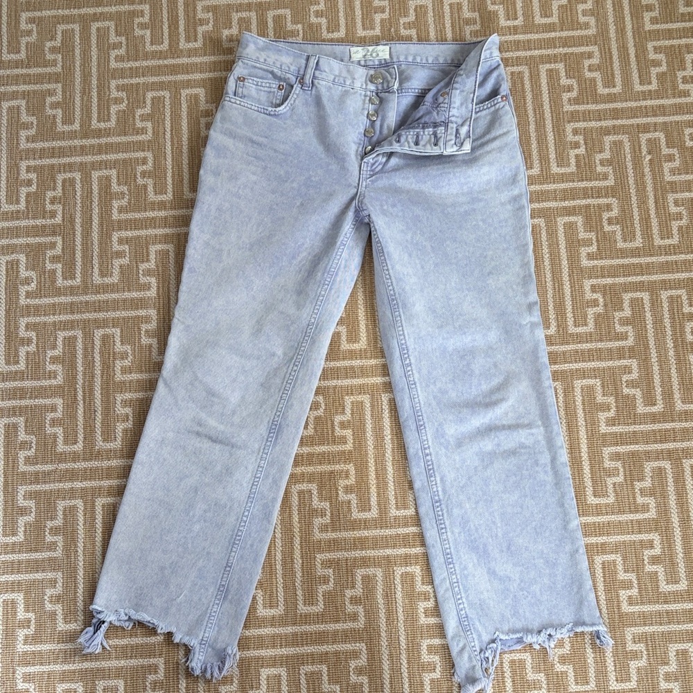 We The Free Light Blue Straight Leg Jeans